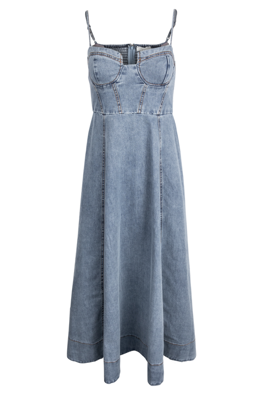 Klesis Bustier Corset Dress - Denim