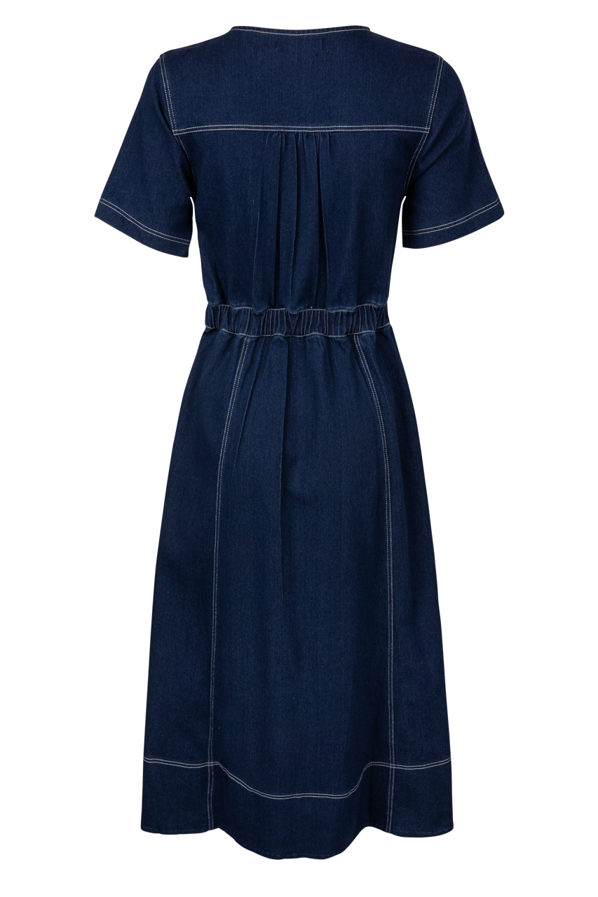 One and Only Dark Denim Midi Dress