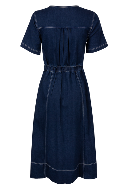 One and Only Dark Denim Midi Dress
