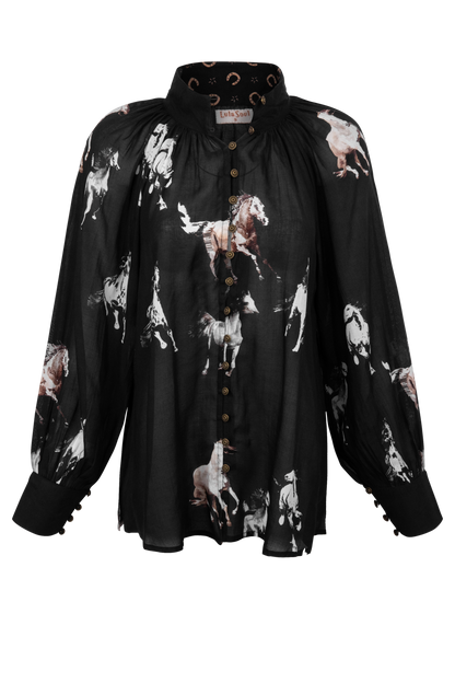 LulaSoul Mustang Print Blouse