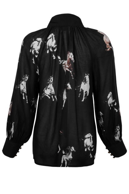 LulaSoul Mustang Print Blouse