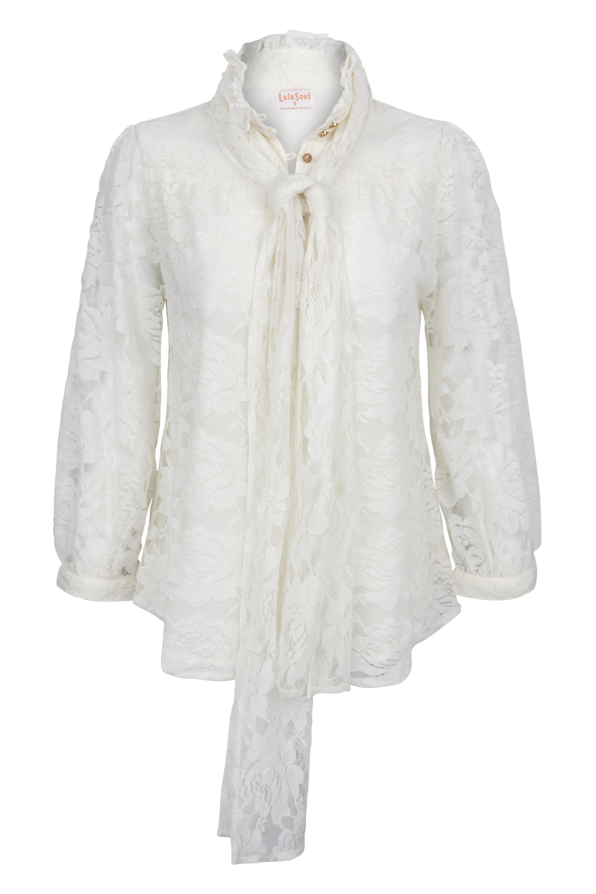 LulaSoul Chandler Lace Blouse - Ivory
