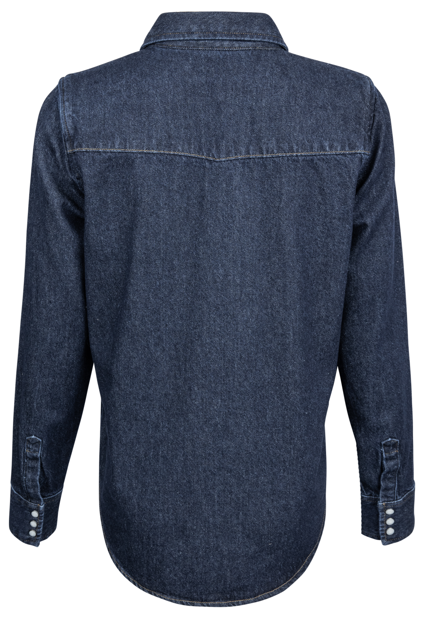 Stetson Women's Oversized Denim Snap Blouse