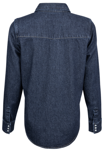 Stetson Women's Oversized Denim Snap Blouse