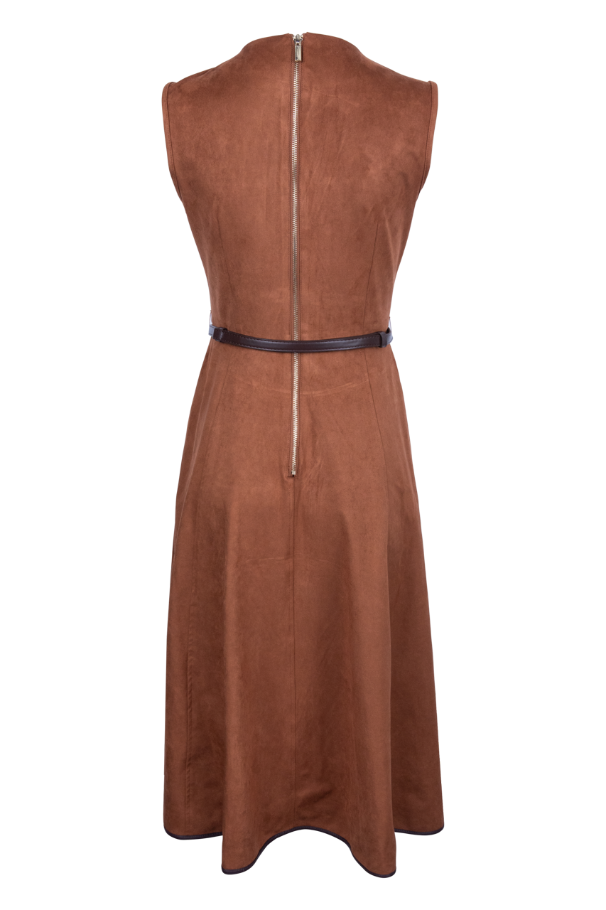 Dolce Cabo Suede Belted Midi Dress
