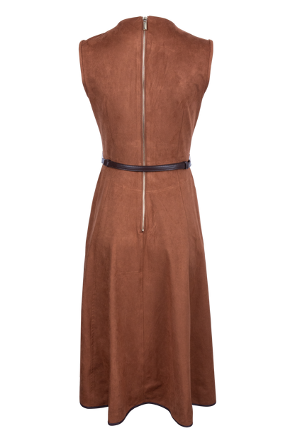 Dolce Cabo Suede Belted Midi Dress