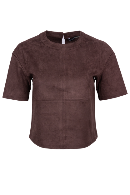 Dolce Cabo Suede Cropped Tee