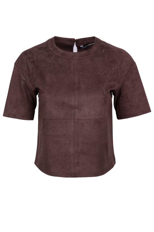 Dolce Cabo Suede Cropped Tee