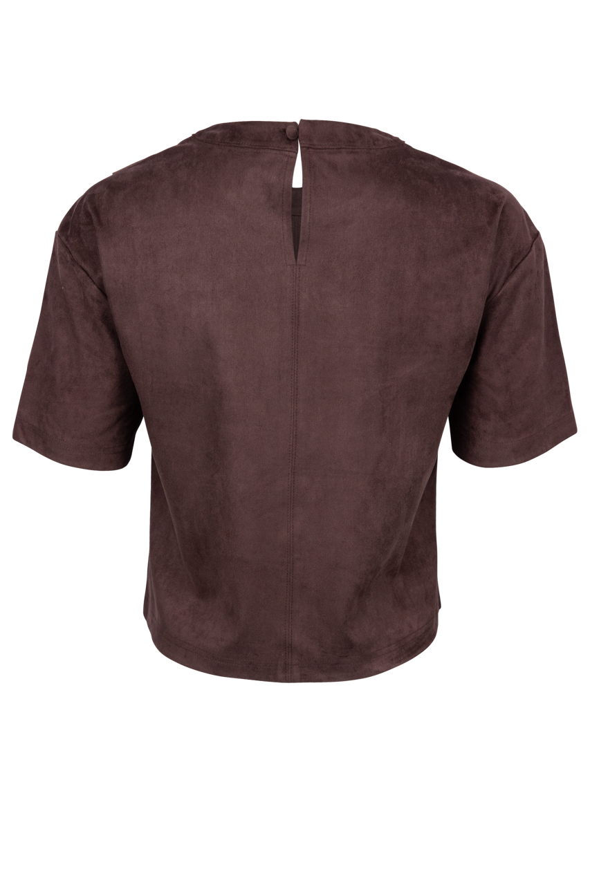 Dolce Cabo Suede Cropped Tee