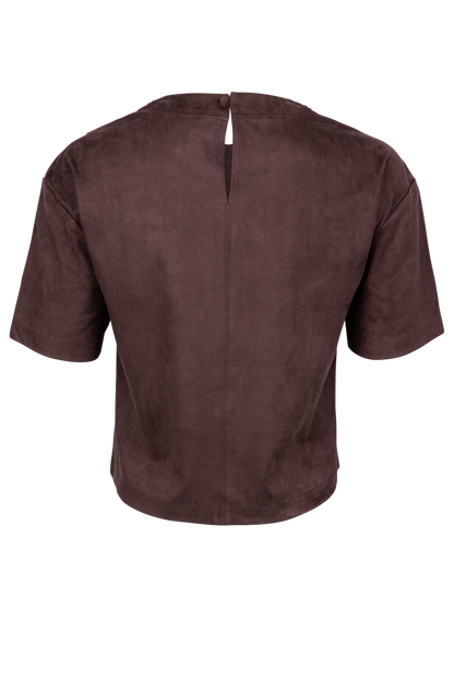 Dolce Cabo Suede Cropped Tee