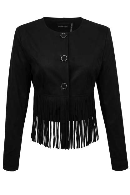 Dolce Cabo Suede Fringe Jacket