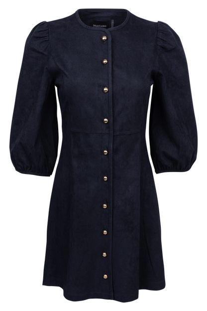 Dolce Cabo Suede Gold Button Mini Dress