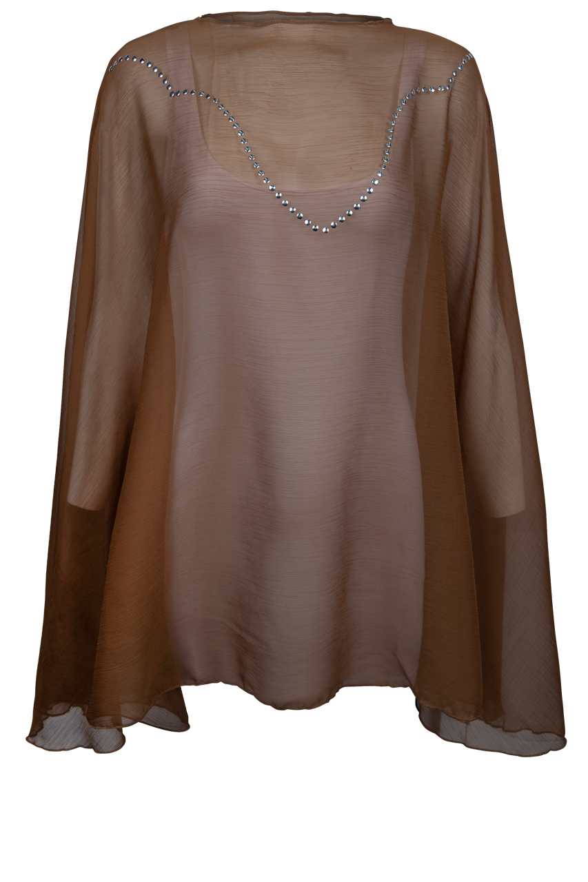 Moonshine Sheer Studded Poncho