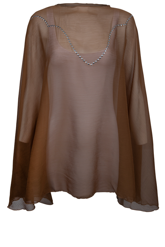 Moonshine Sheer Studded Poncho