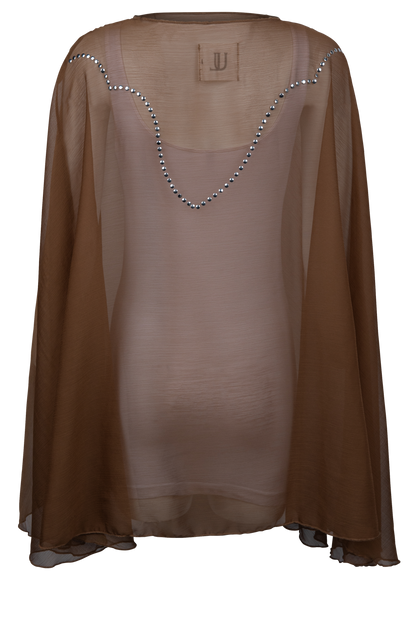 Moonshine Sheer Studded Poncho