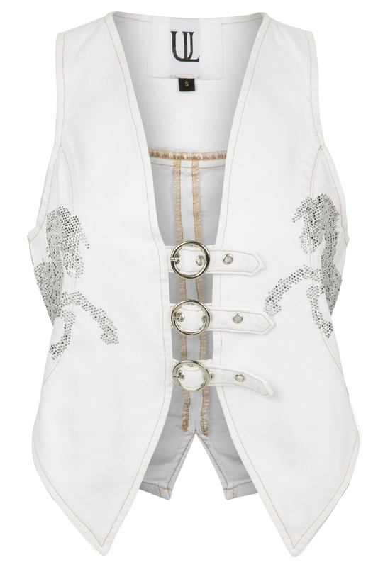 Rhinestone Dancing Horse Embellished Vest