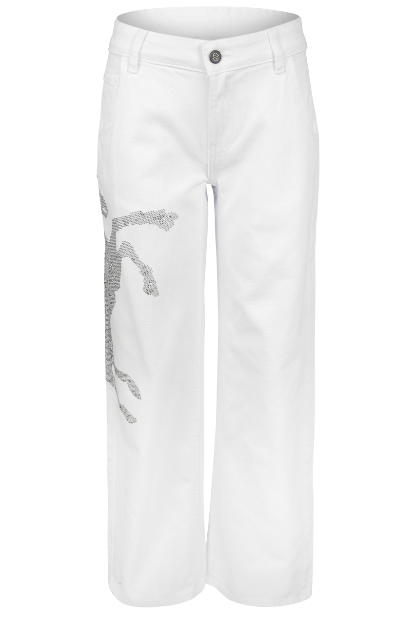 Rhinestone Dancing Horse Embellished Jeans