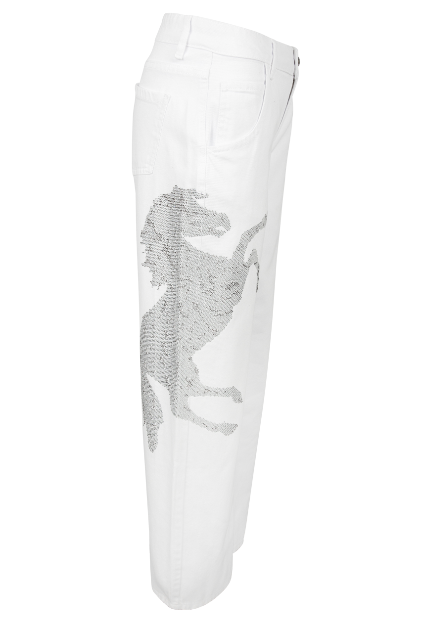 Rhinestone Dancing Horse Embellished Jeans