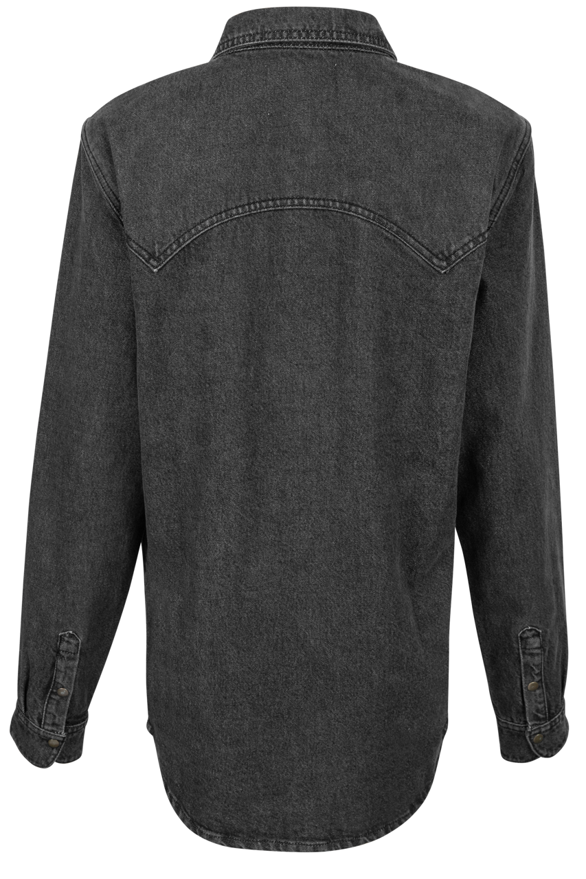 Horse Embroidered Shirt Jacket