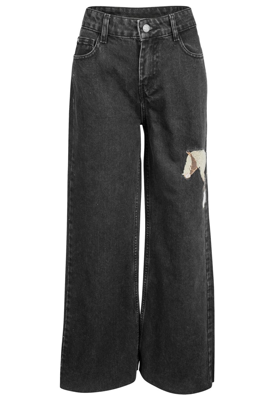 Horse Embroidered Jeans
