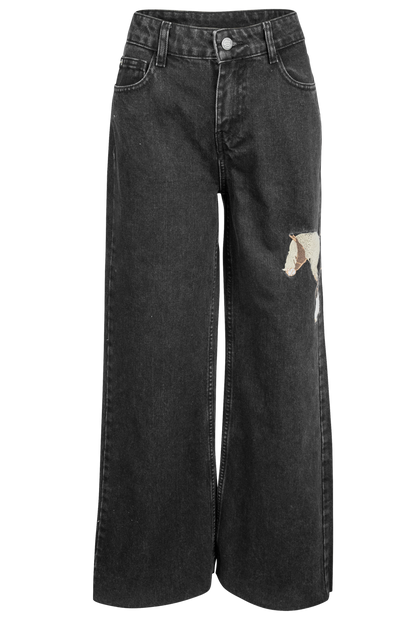 Horse Embroidered Jeans