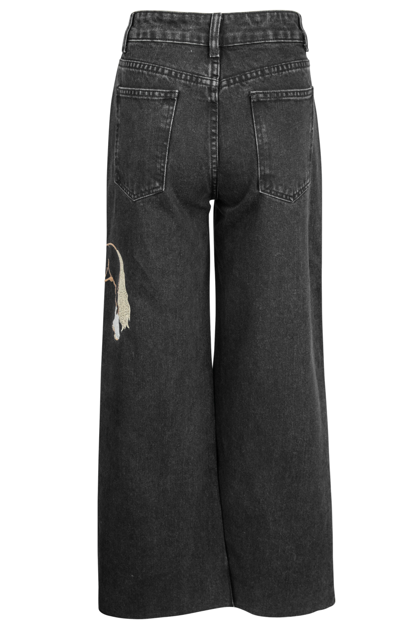 Horse Embroidered Jeans
