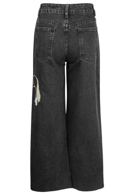 Horse Embroidered Jeans