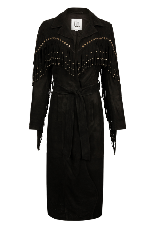 Understated Leather Legacy Fringe Suede Coat