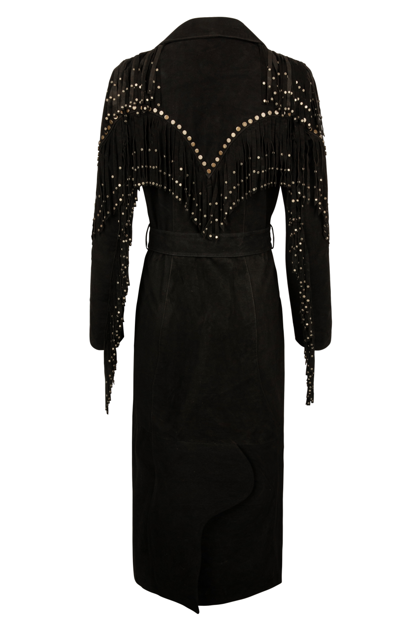 Understated Leather Legacy Fringe Suede Coat