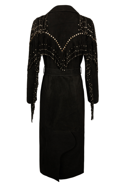 Understated Leather Legacy Fringe Suede Coat