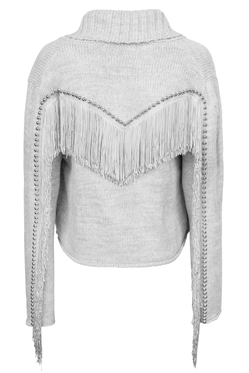 Understated Leather Cropped Rodeo Fringe Robe