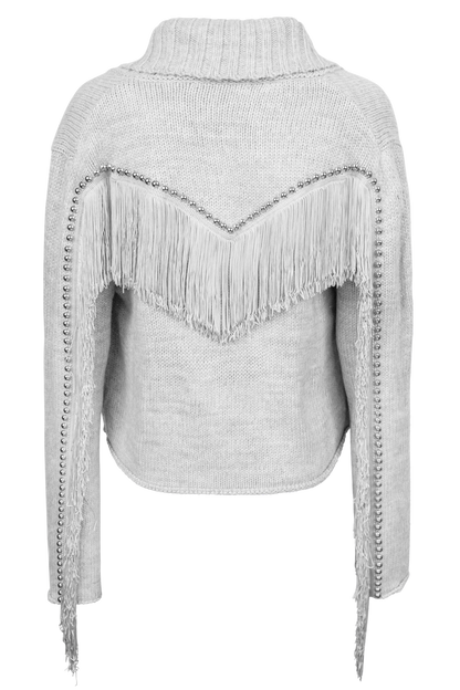 Understated Leather Cropped Rodeo Fringe Robe