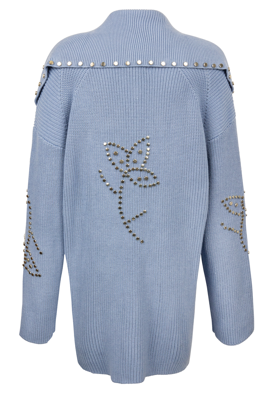 Understated Leather Possibilities Studded Cardigan