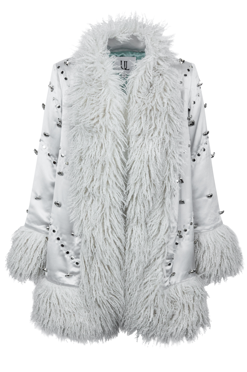 Understated Leather Heart Charm Coat