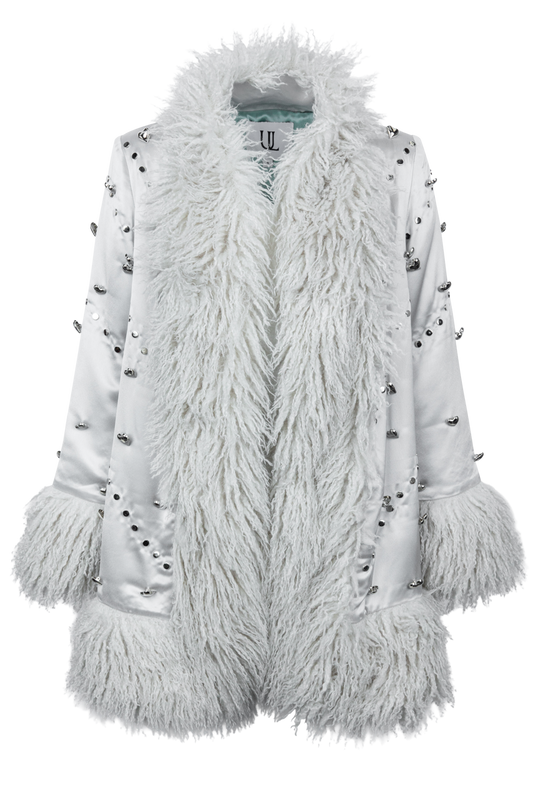 Understated Leather Heart Charm Coat