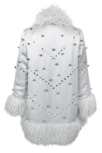 Understated Leather Heart Charm Coat