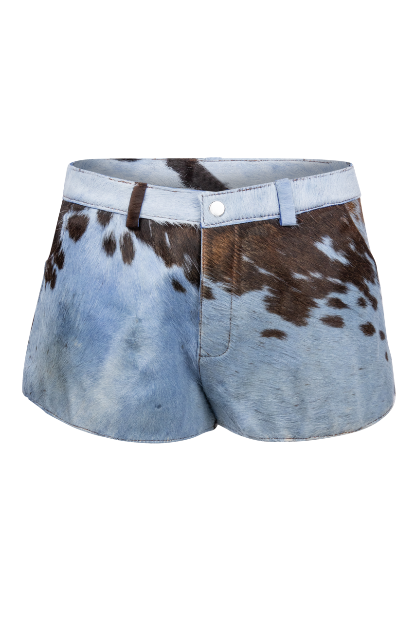 Understated Leather Cowhide Shorts