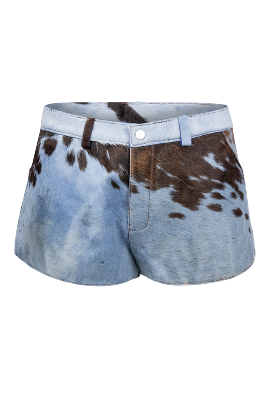 Understated Leather Cowhide Shorts