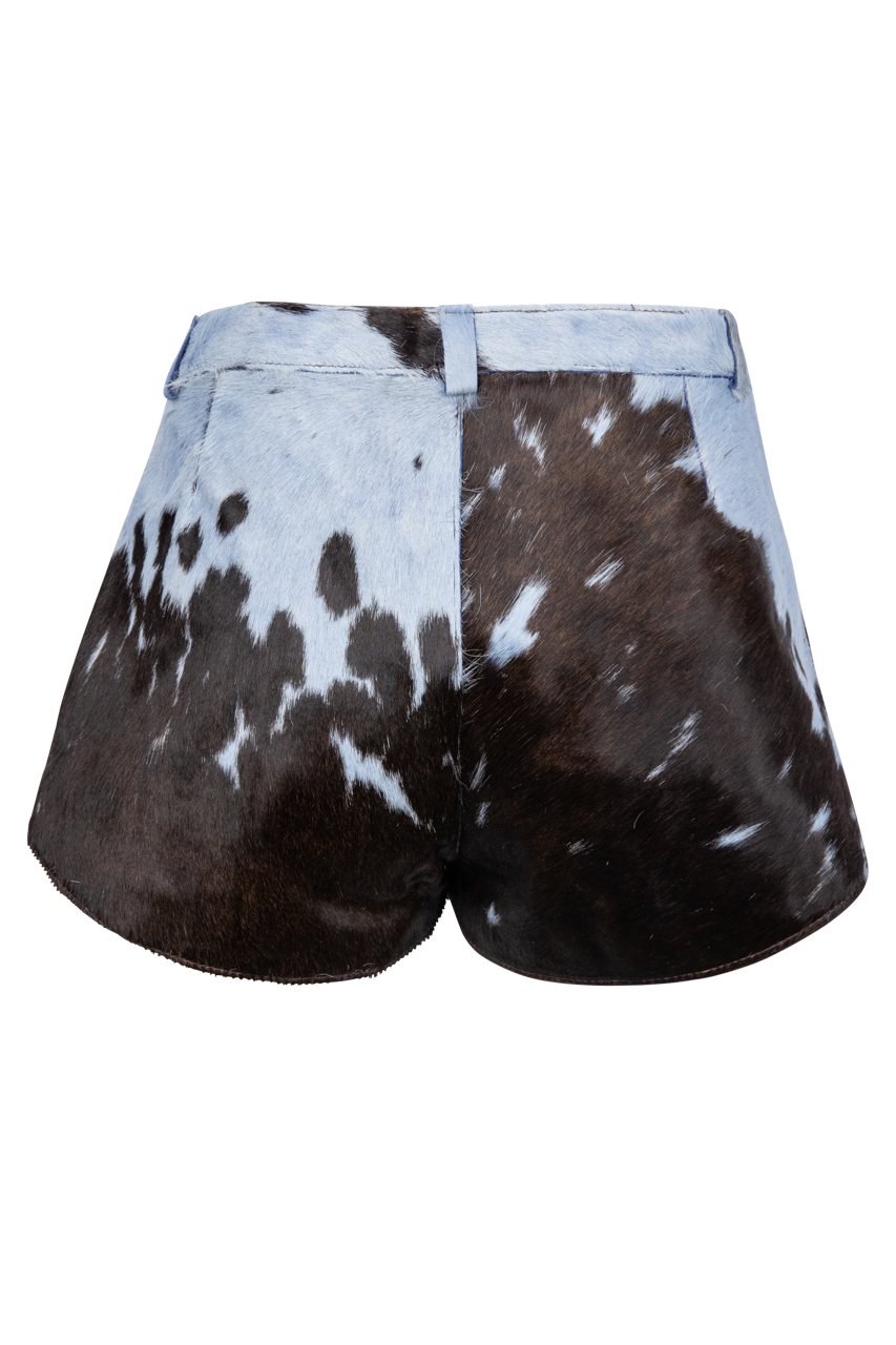 Understated Leather Cowhide Shorts