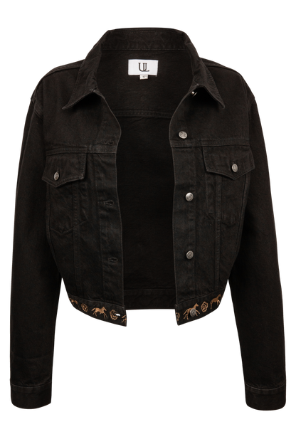 Understated Leather Back On The Horse Denim Jacket