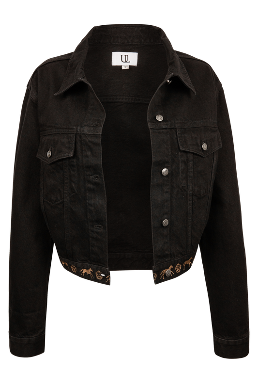 Understated Leather Back On The Horse Denim Jacket
