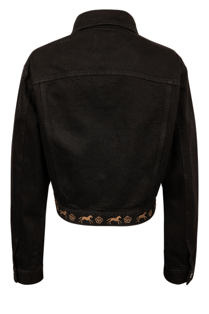 Understated Leather Back On The Horse Denim Jacket