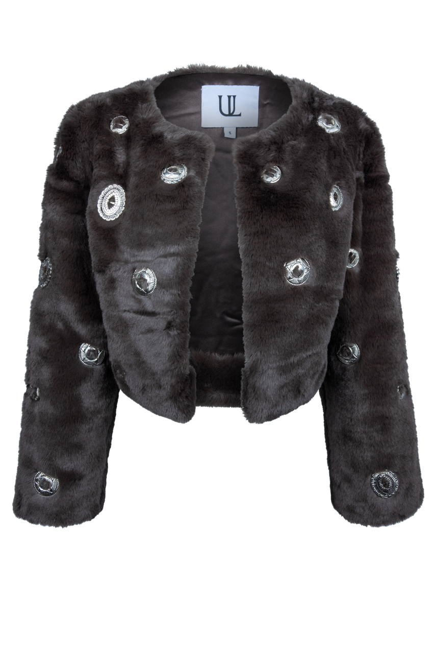 Understated Leather Silver Concho Coat