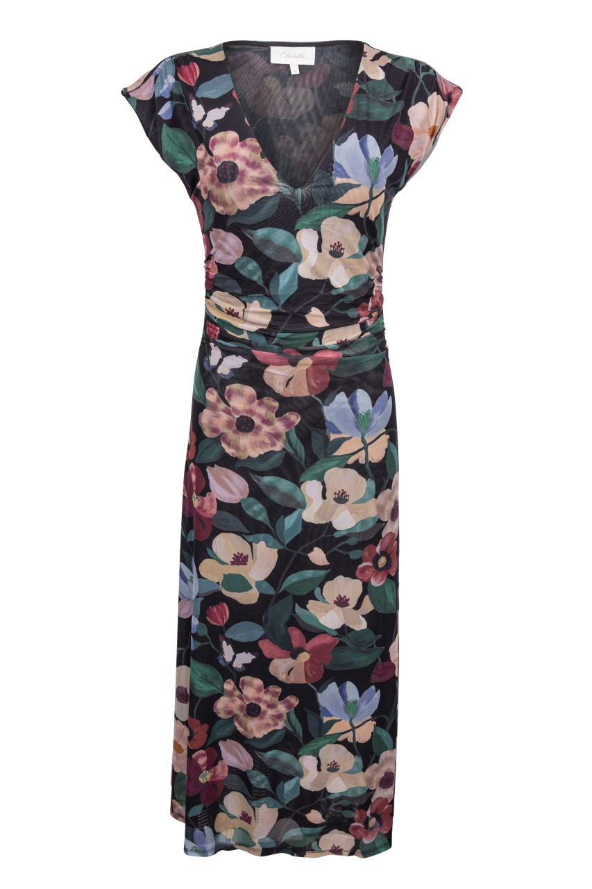 Cleobella Dierdre Floral Mesh Midi Dress