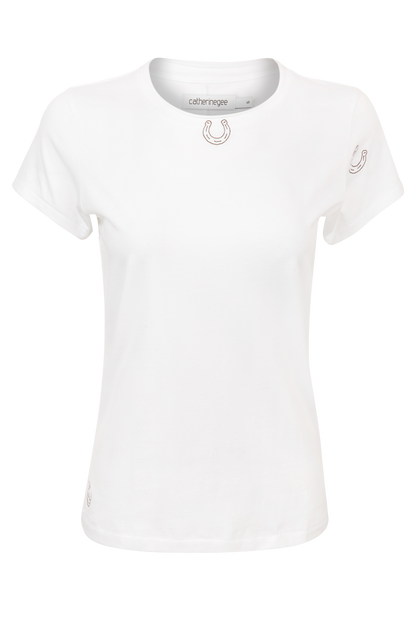 Catherine Gee Embroidered Horseshoe Tee