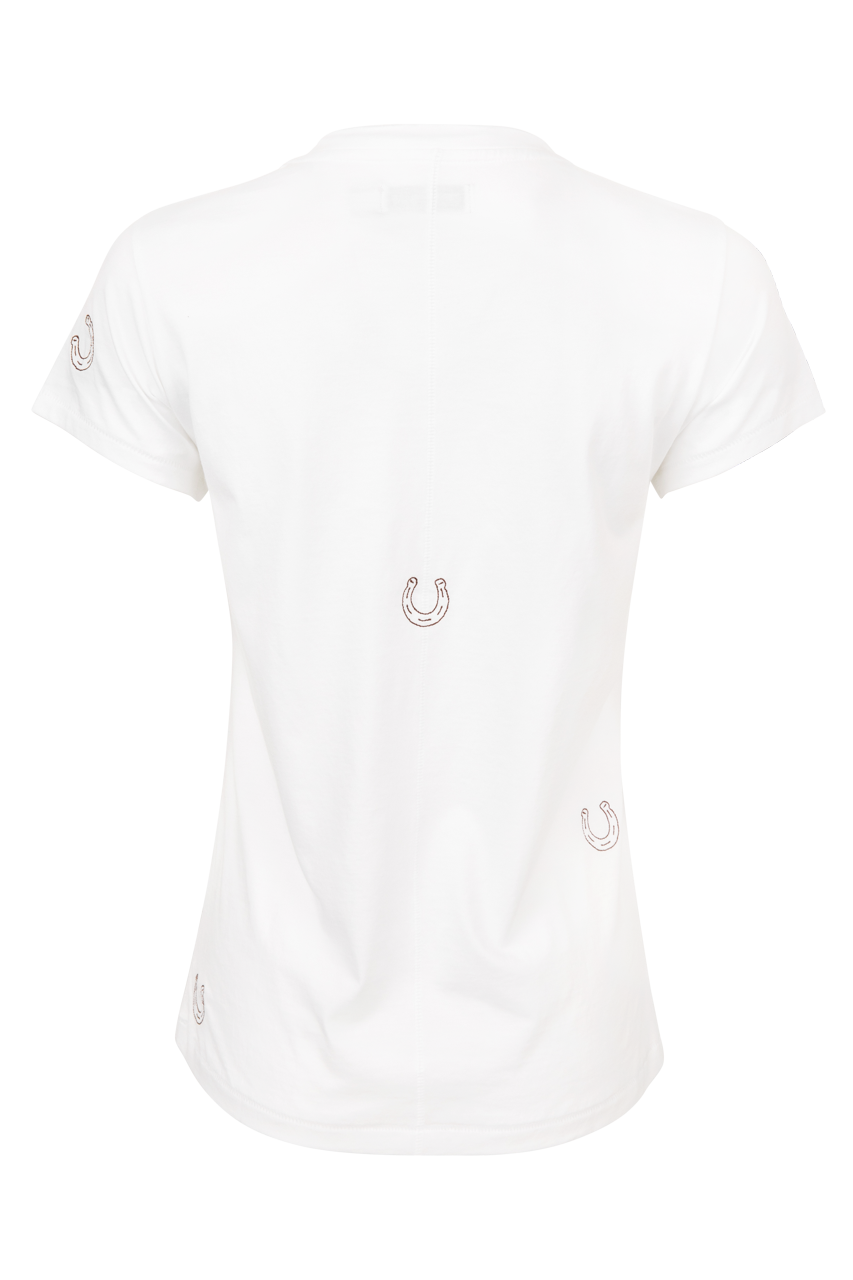 Catherine Gee Embroidered Horseshoe Tee
