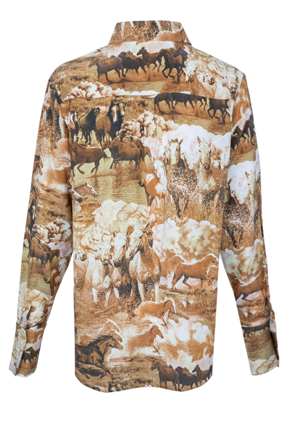 Catherine Gee Sophie Western Horse Silk Blouse
