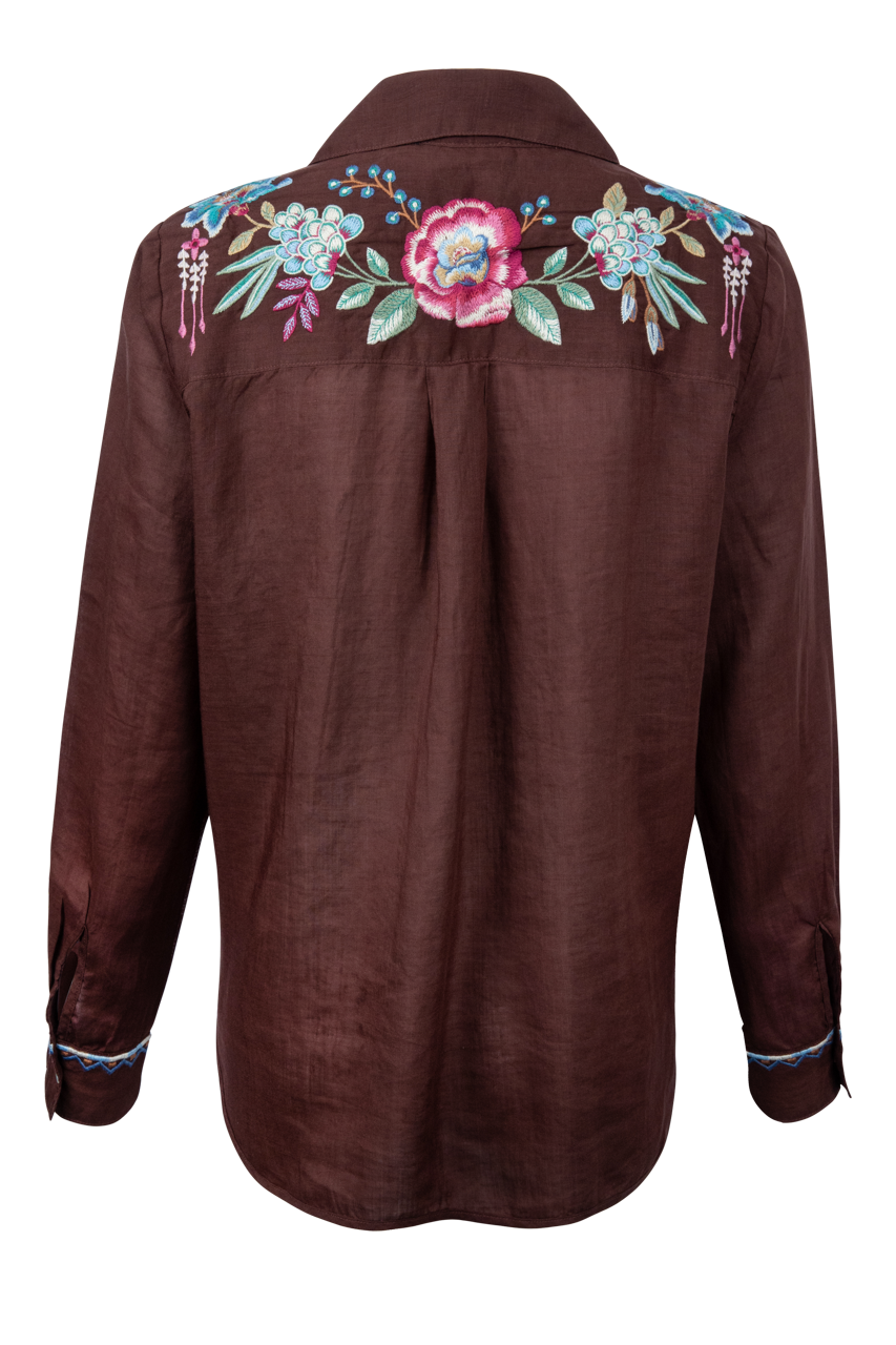 Johnny Was Contrast Binding Shirt