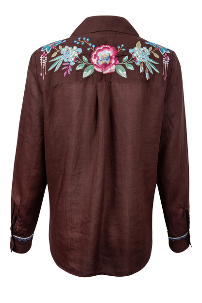 Johnny Was Contrast Binding Shirt