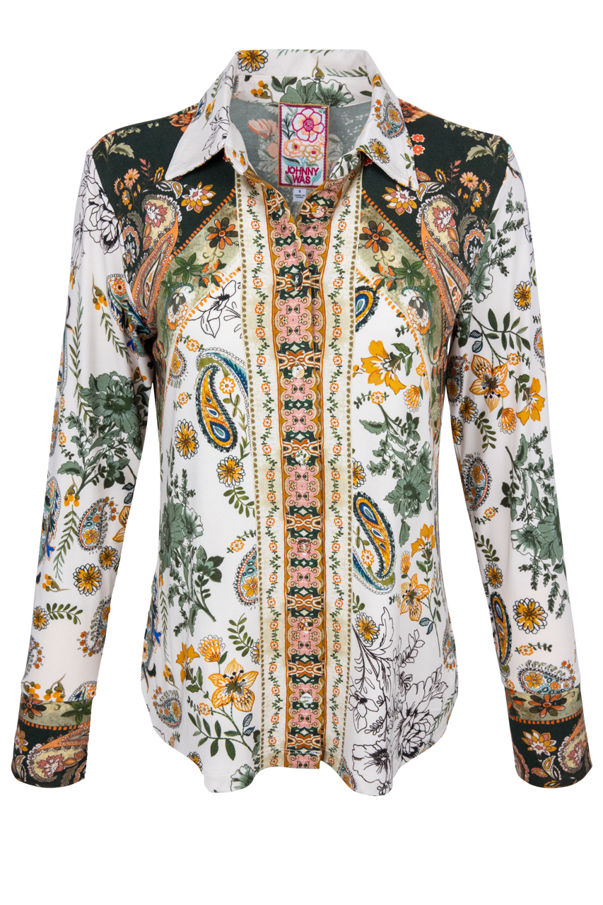 Johnny Was Janie Solana Printed Shirt